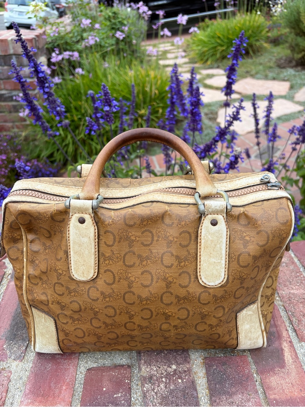 Authentic Celine Paris Diffusion Vintage Satchel Boston Bag Italy - Picture 3 of 15